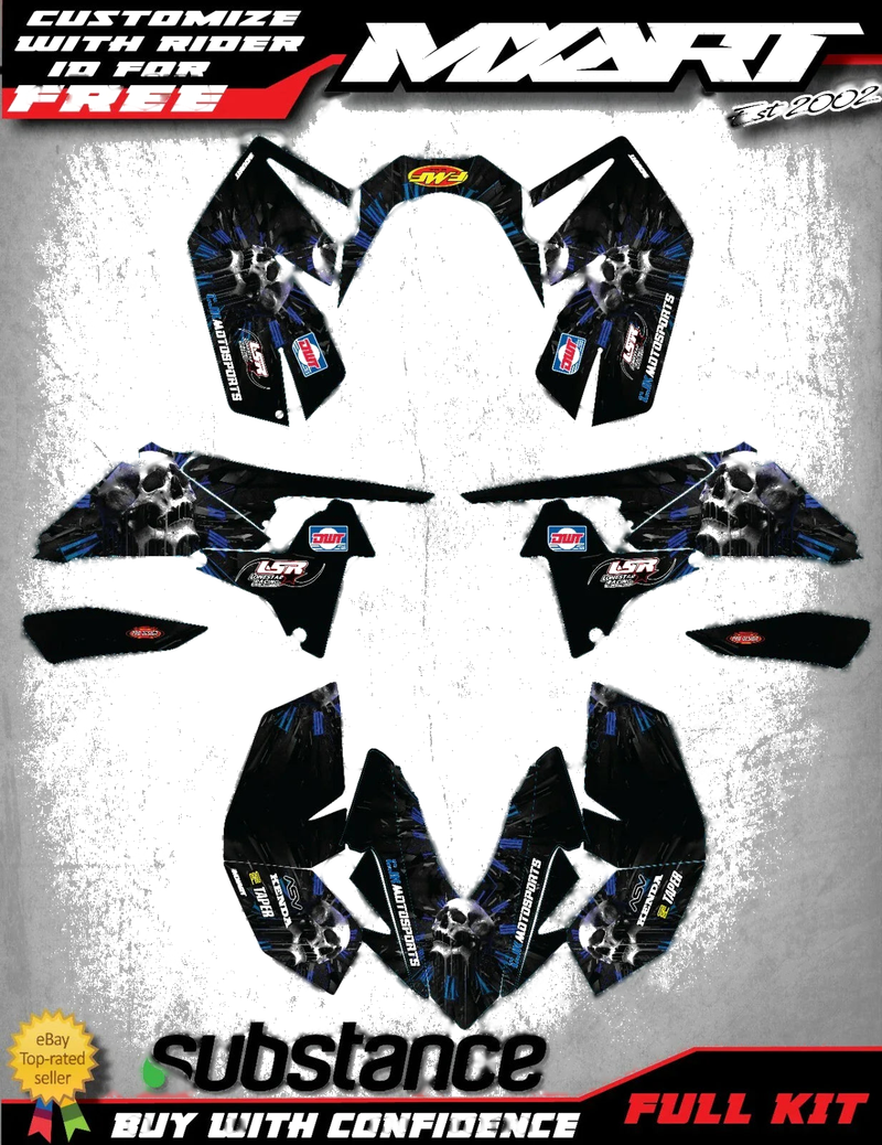 Suzuki LTR 450 Skull Style Graphics Kit (2006-2009)