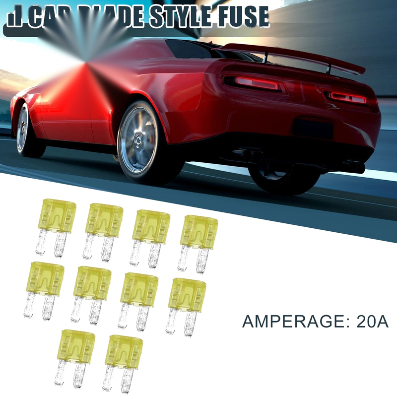 Boat Truck RV SUV Motorcycle Fuses / 10pcs 20A / Car Mini Blade Fuses
