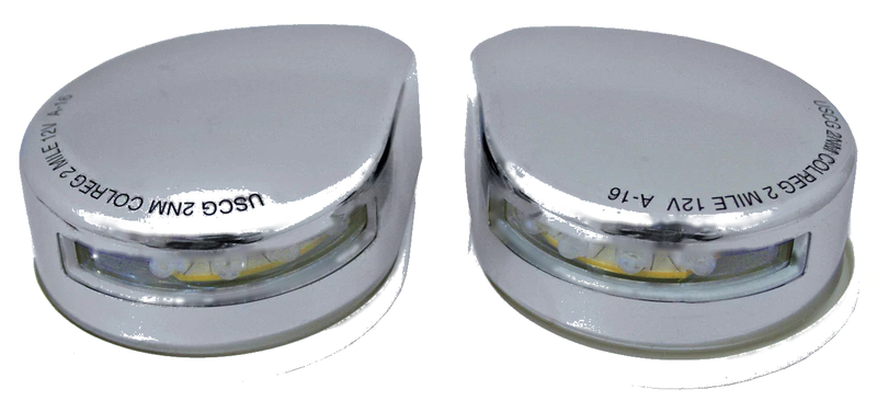 Boat Navigation Light LED Side Lights USCG COLREGS Horizontal Mount
