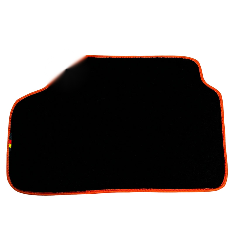 BMW 7 Series i7 G70 (2022-2026) Orange Trim AutoWin Black Floor Mats