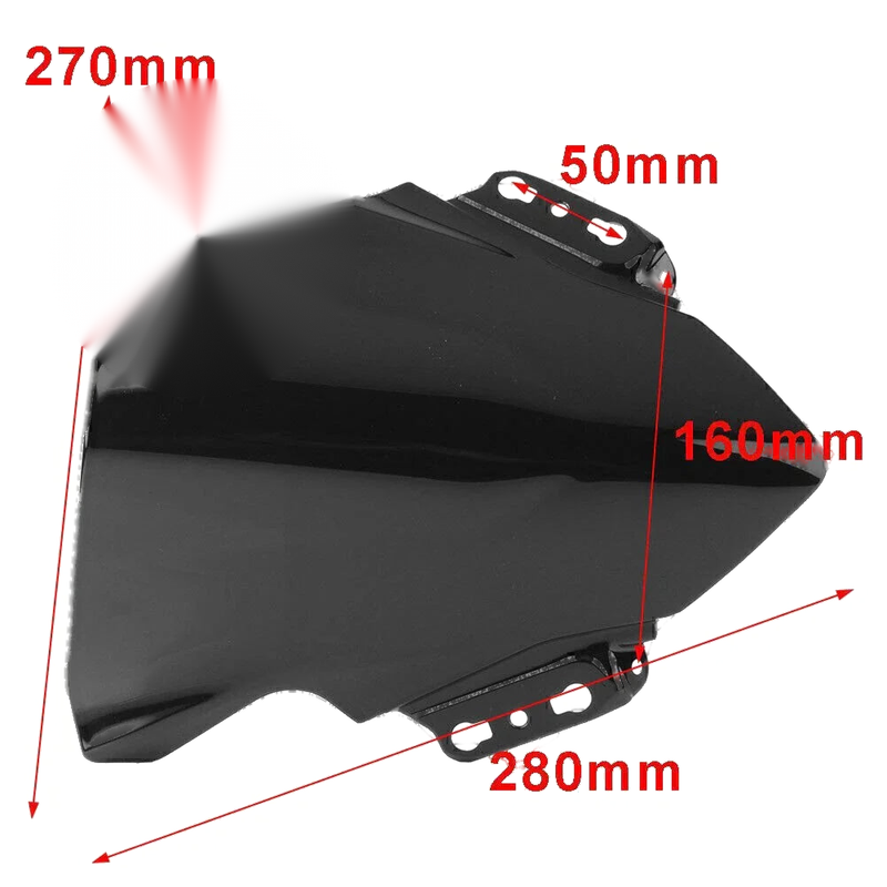 Kawasaki Ninja 250SL Black Windproof Windscreen (2014-2017)