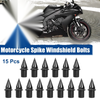 Motorcycle 15pc / Motorcycle Fairing Bolts Windshield Screws M5 Nuts /