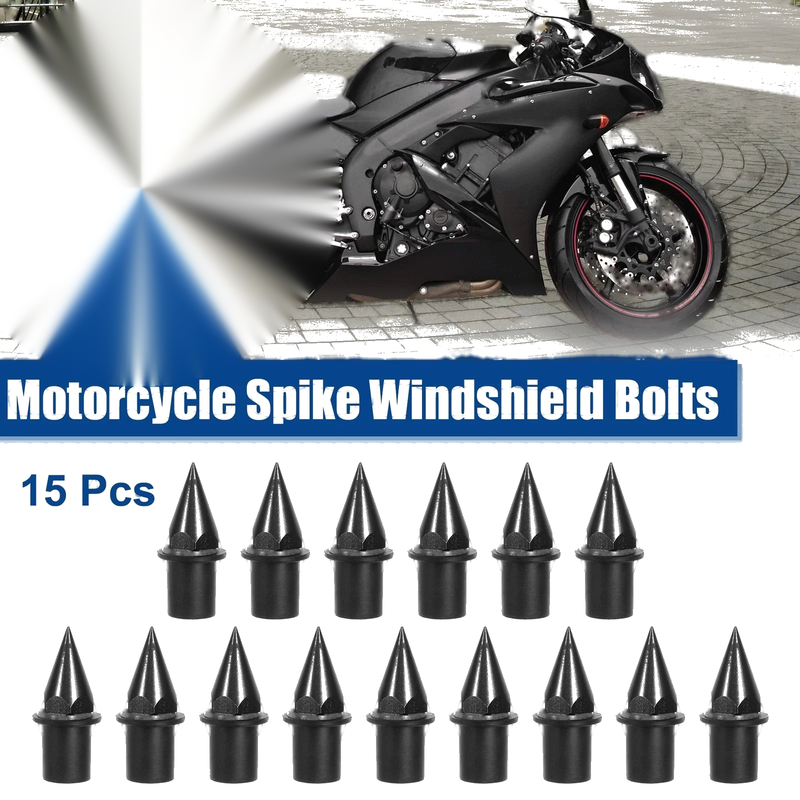 Motorcycle 15pc / Motorcycle Fairing Bolts Windshield Screws M5 Nuts /
