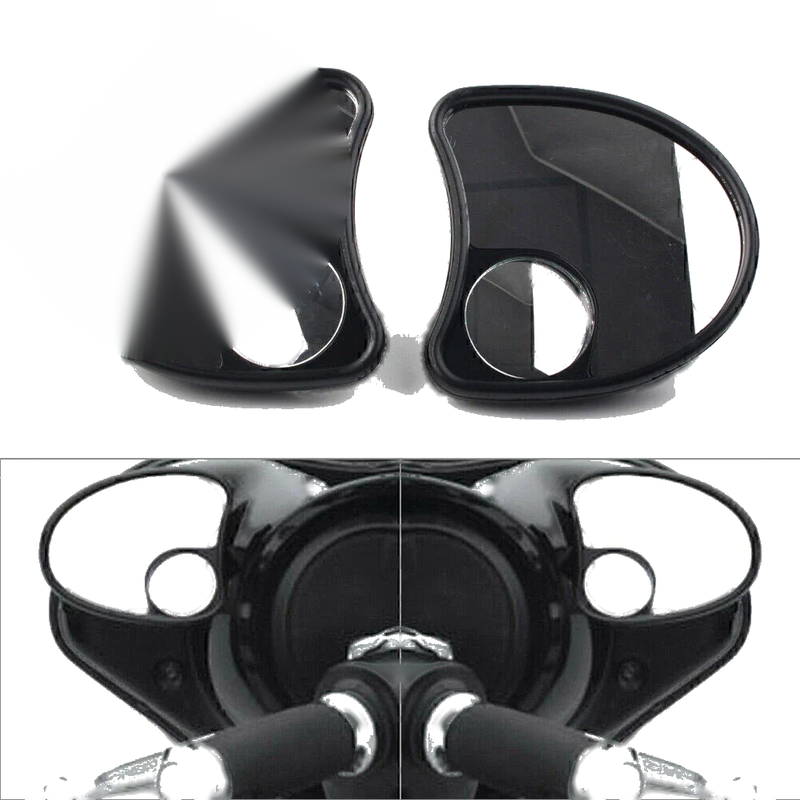 Harley Batwing Touring Fairing Mount Blind Spot Side Mirrors (96-13)