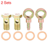 Motorcycle Car 2 x Banjo Bolt Washer Bronze Tone Metal
