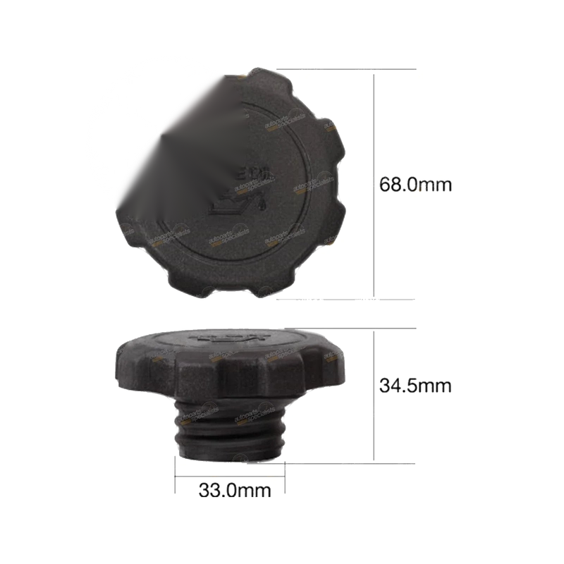 Engine Oil Filler Cap Plastic Screw Coarse Thread