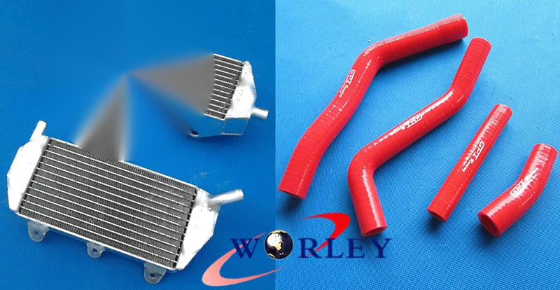 Yamaha YZF450 YZ450F Aluminum Radiator + RED Hoses (2010-2013)