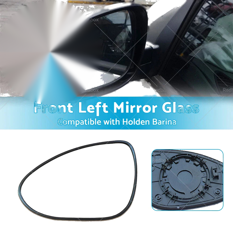 Holden Barina Left Mirror Glass w/ Back Plate (2011-2023)