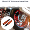 10.5mm Aluminum Alloy Motorcycle Slider Frame Bolt 2 x Orange
