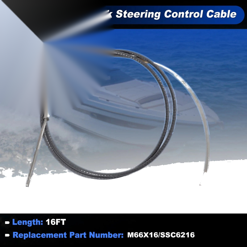 Marine Boat Rack Steering Control Cable 16 ft