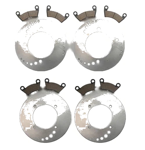 Polaris Ranger 800 RZR-4 Front Rear Brake Rotors and Pads (2011–2012)