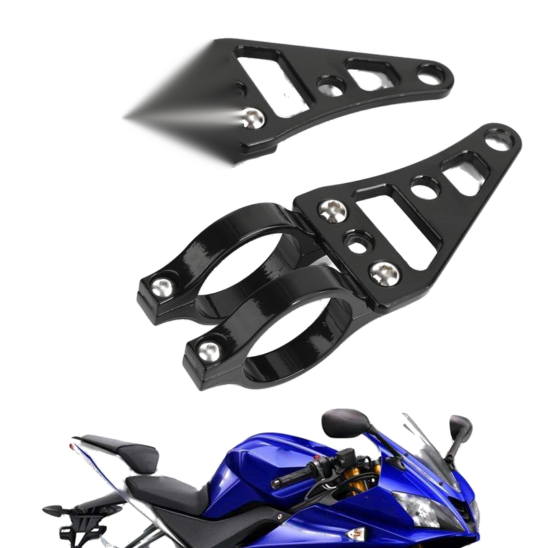 Universal 41mm Headlight Mount Bracket Fork Ear Chopper Cafe Racer Black Generic