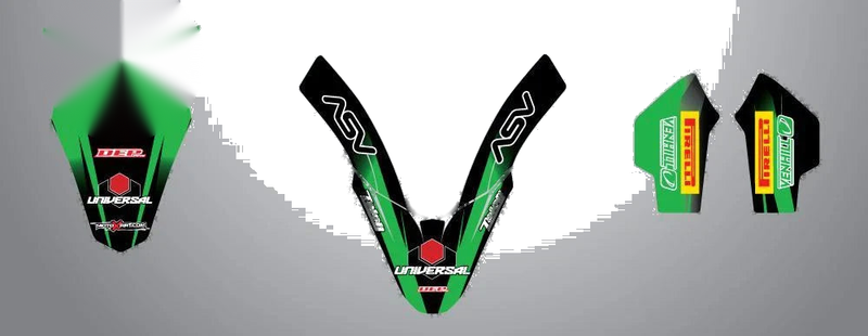 Kawasaki KX 85 Thunder Style Sticker Kit Graphics (2014)