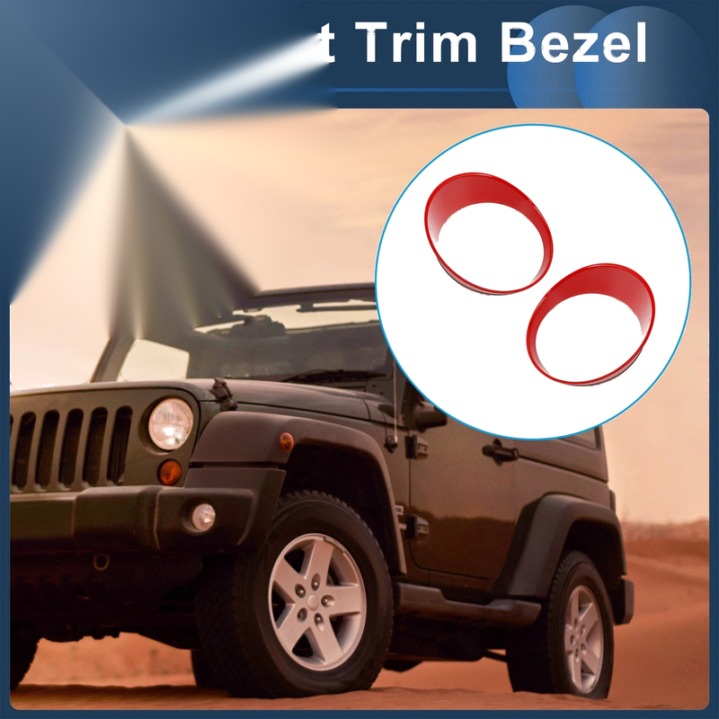 Jeep Wrangler 2 x Car Front Left & Right Headlight Trim Bezels (2028)
