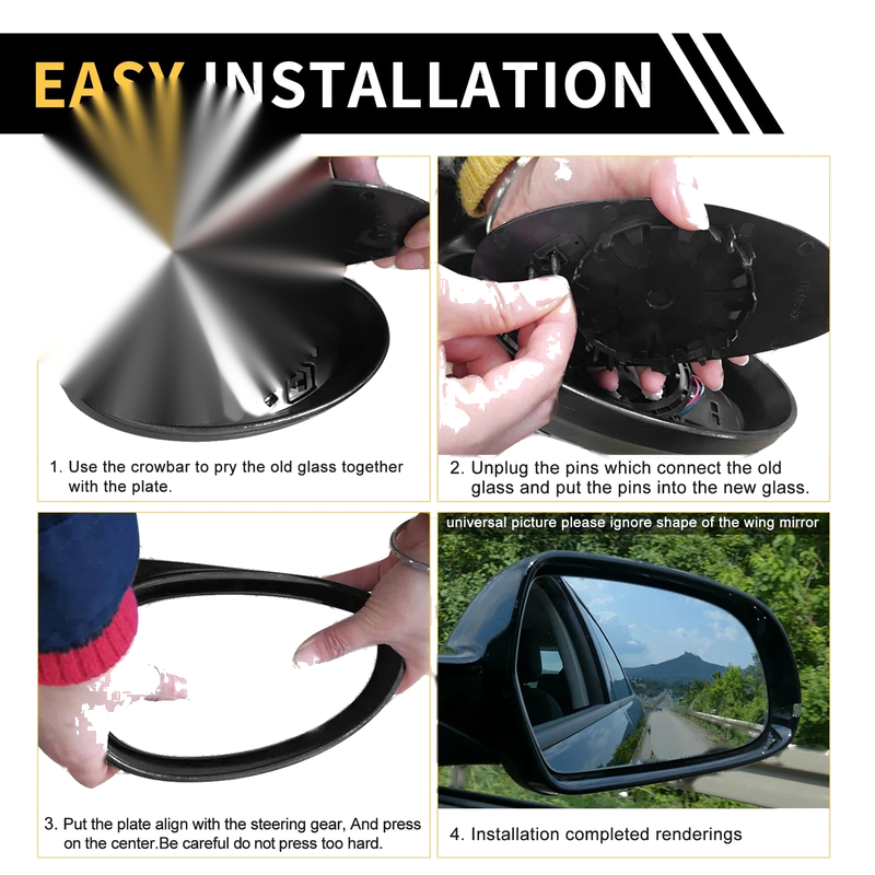 GMC Sierra 2500 3500 HD Heated Right Mirror Glass (2011-2019)