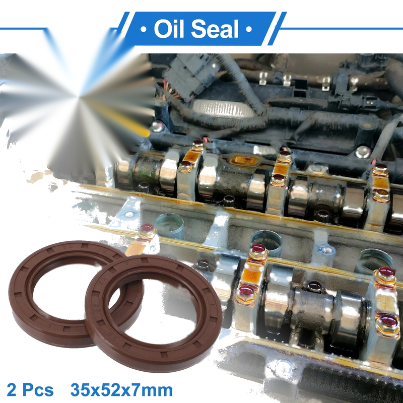 MakeModel Oil Seal 35x52x7mm 2 x Seal Ring Shaft Seal FKM Rubber Brown