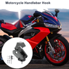 Square Aluminum Alloy Motorcycle Hanging Hook 1 Set Purple 63mm Length