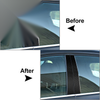 VW Golf 8 Carbon Fiber Black B-Pillars Cover Trim (2021-2023)