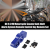 Motorcycle Handlebar Throttle Anti-Theft Blue Grip Lock Set