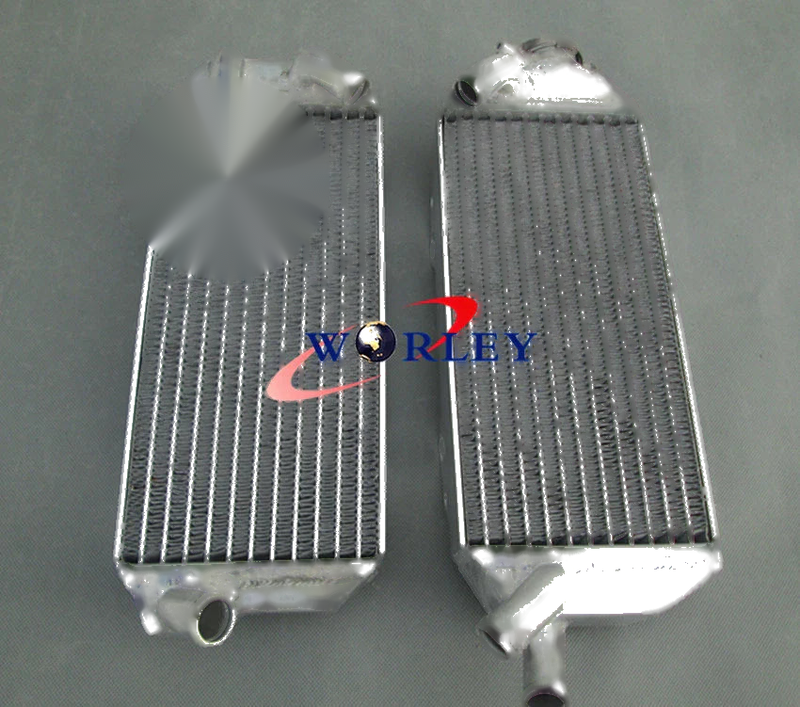 Suzuki DRZ400E Aluminum Radiator & Red Hose (2002-2007)