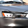 Mitsubishi Lancer 08-14 Carbon Headlight Eye Lid Eyebrows Cover Sticker fit