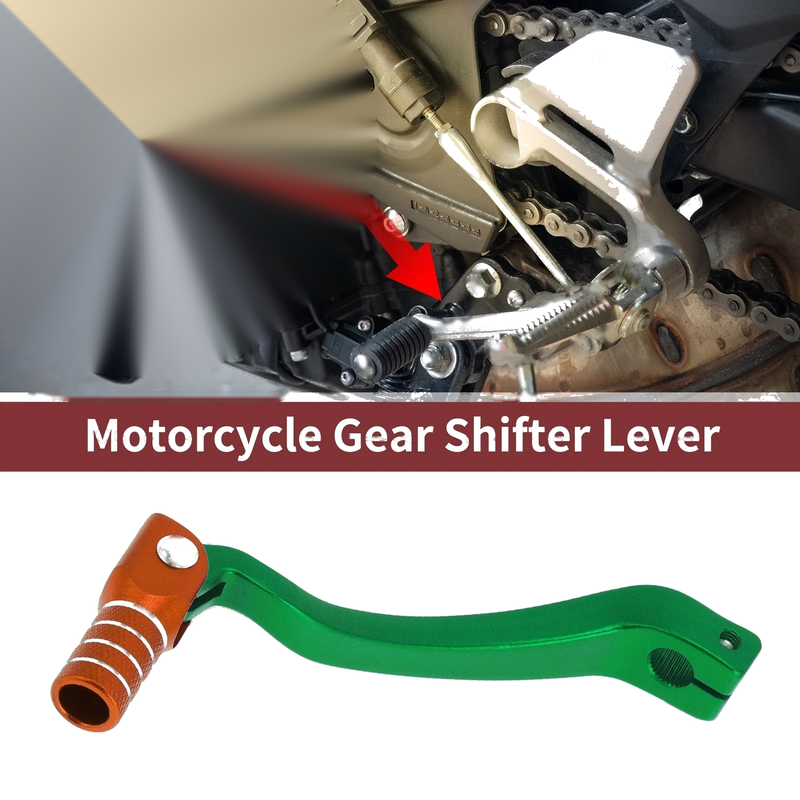 Kayo T6 Gear Shift Lever Green Orange Silver Tone