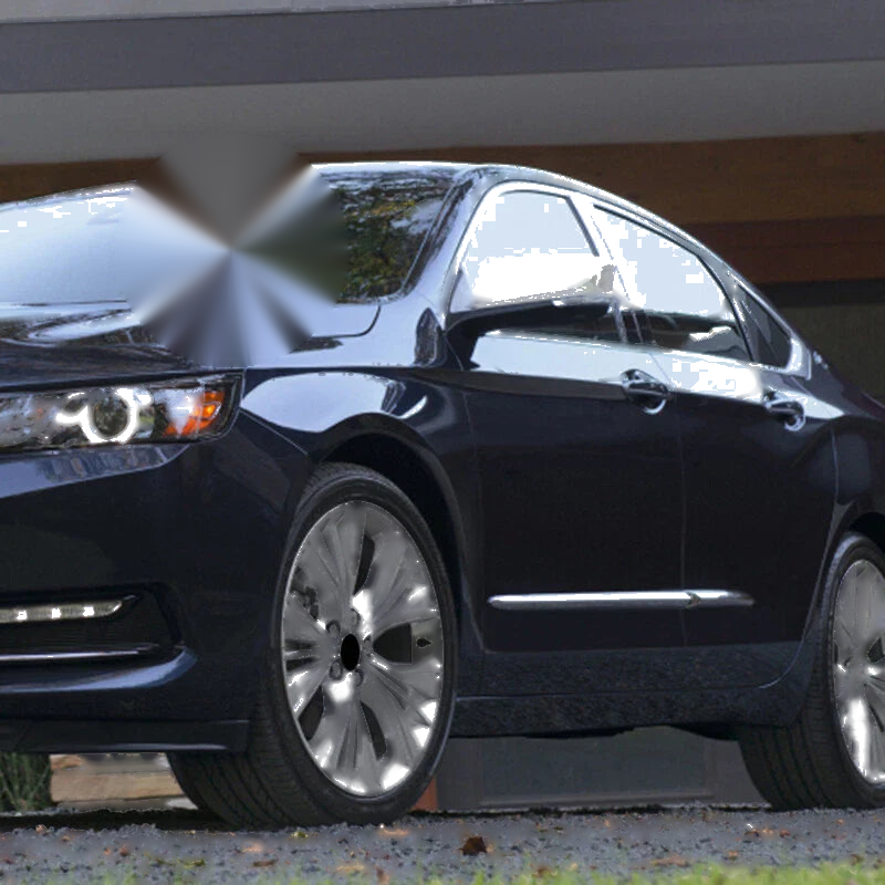 Chevy Impala Gloss White 2 x Exterior Side Wind Mirror Cover Caps (2014-2020)