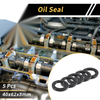 Oil Seal 40x62x8mm Rotary Shaft Seal NBR Rubber Black 5 Pcs