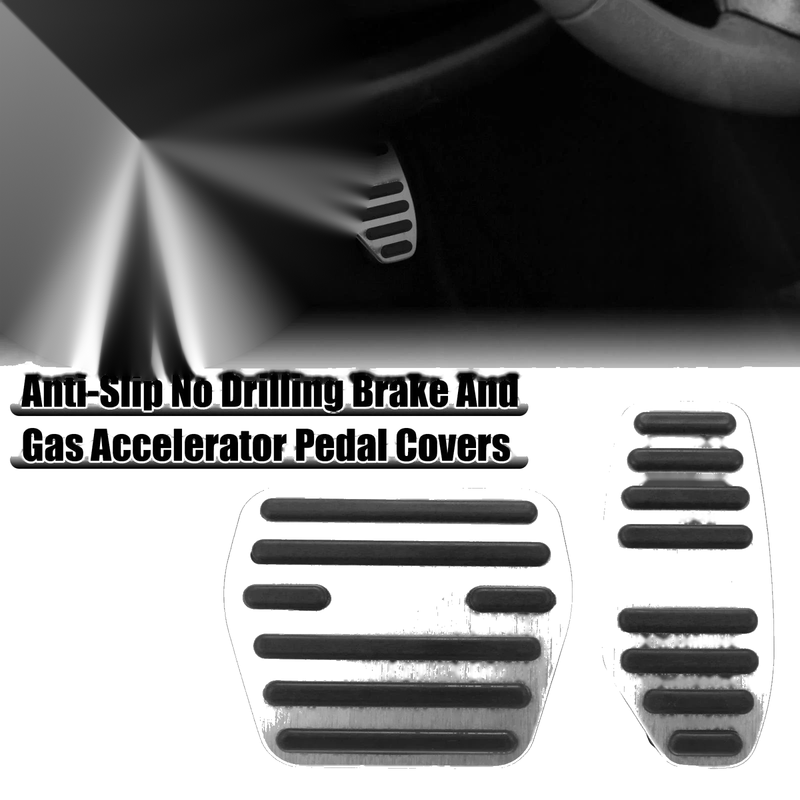 Nissan X-Trail Silver Tone 1 x Brake and Gas Accelerator Pedal Covers