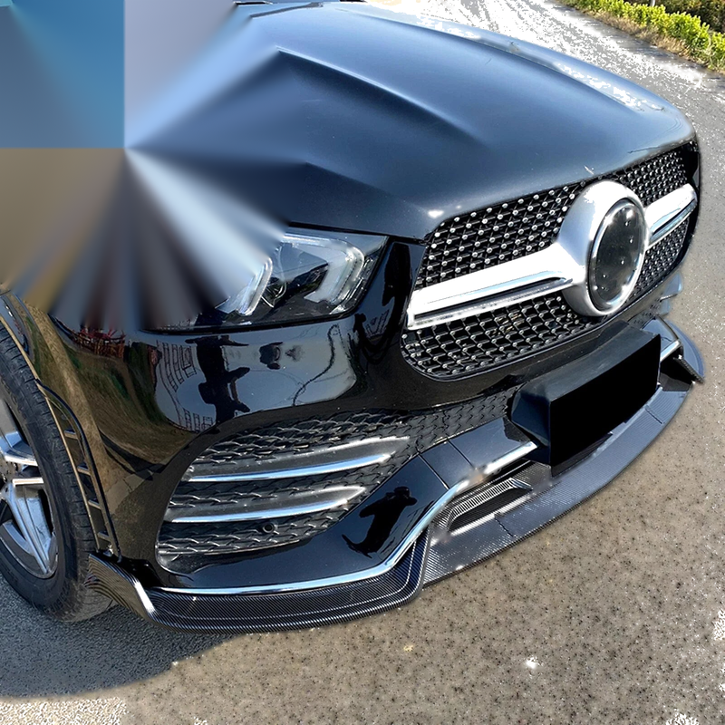 Benz GLE W167 C167 (2020-2023) Carbon Fiber Look Front Bumper Spoiler Lip