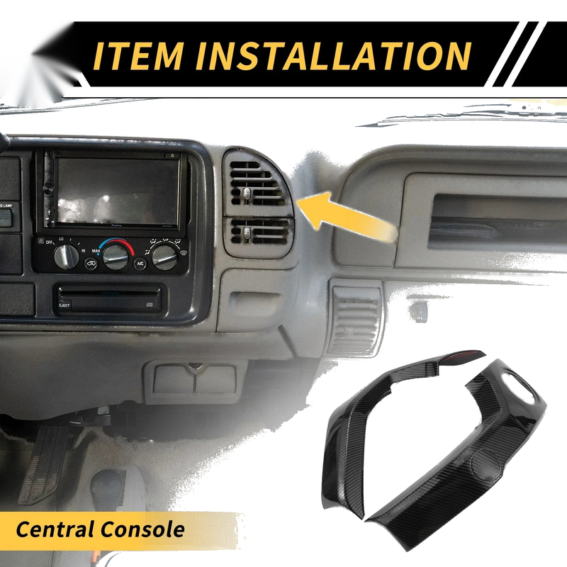 Toyota Tundra Carbon Fiber Pattern A/C Air Outlet Cover Trims (2014–2021)