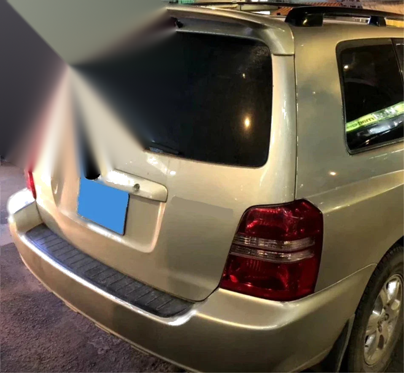 Toyota Highlander 2001-2007 Unpainted Rear Roof Spoiler Wing