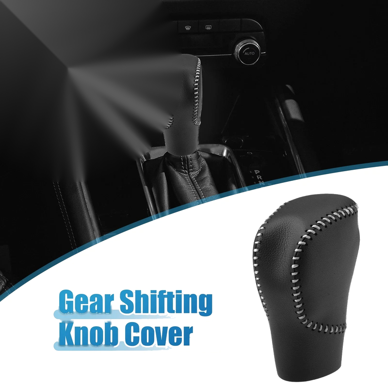 Honda Civic 2022-2023 Black Gray Stitching Gear Shift Head Knob Cover