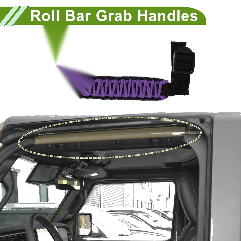 Jeep Wrangler Purple Roll Bar Grab Handles (2024-2025)
