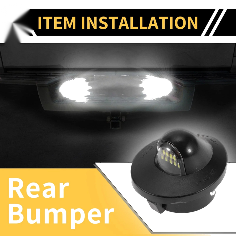 Ford F-150 F-250 F-350 License Plate Lights White (1990-2001)