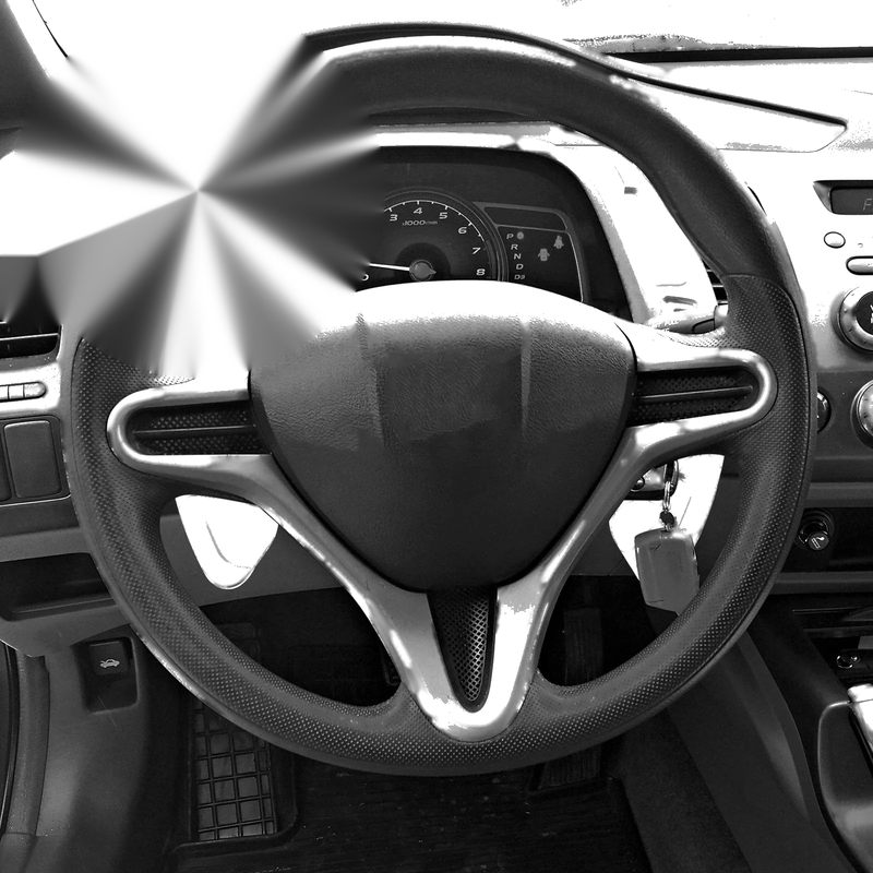 Honda Civic Silver Tone Steering Wheel Paddle Shifter Extend Cover (2009-2011)