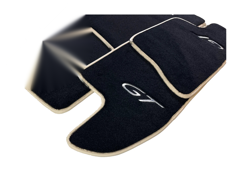 Bentley Continental GT 2012-2017 Black Carpets Beige Trim Floor Mats