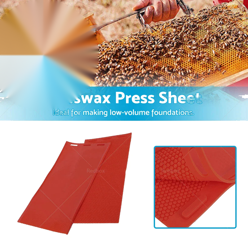DIY Silicone Comb Mold Beekeeping  Soft Red Beeswax Wax Sheets