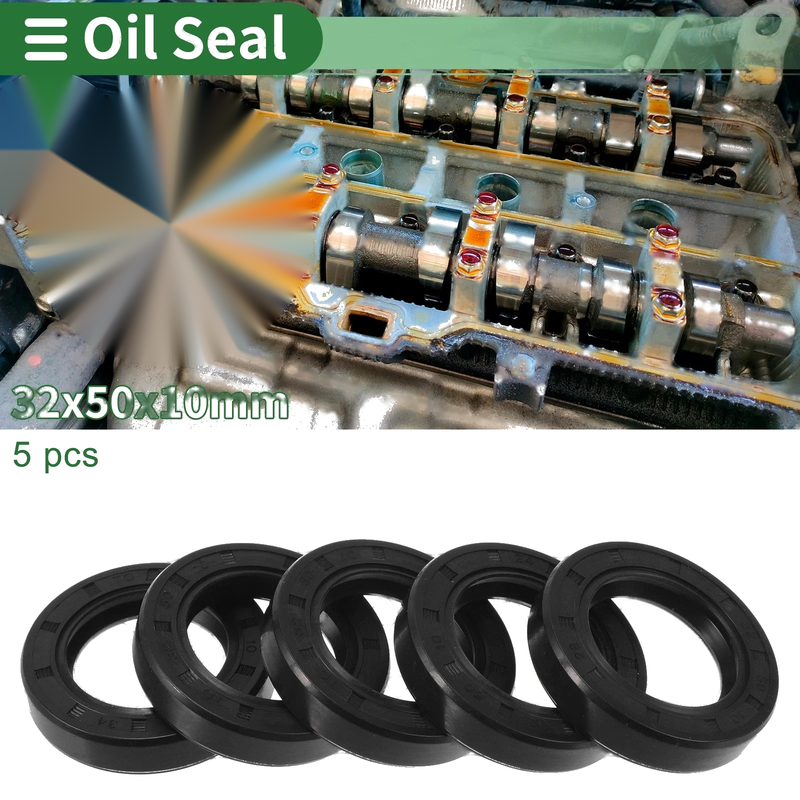 Car Oil Seal / 32x50x10mm / 5 x Seal Ring Rotary Shaft NBR Rubber