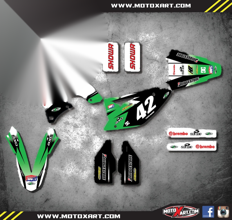 KXF 250 (2009-2012) - FLASH Style Full Graphics Kit Decals