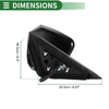 Nissan Altima 2013-2018 Manual Folding Black Left Side Door Mirror