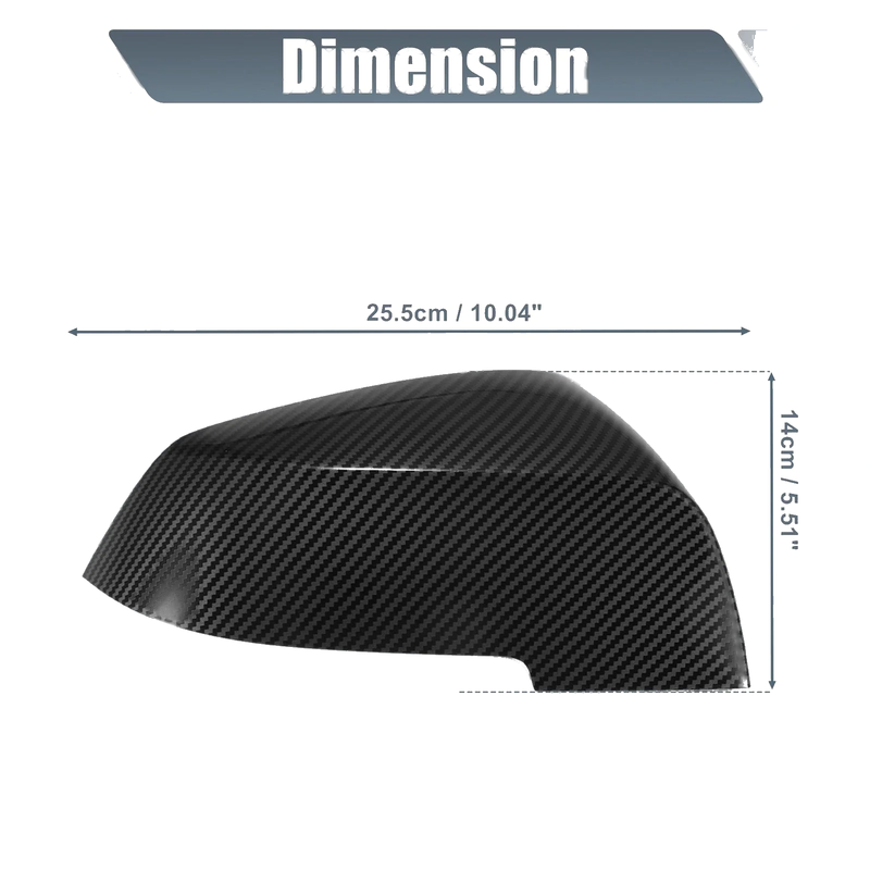 BMW 330i 320i 220i Pair Rearview Mirror Cover Cap Carbon Fiber Pattern