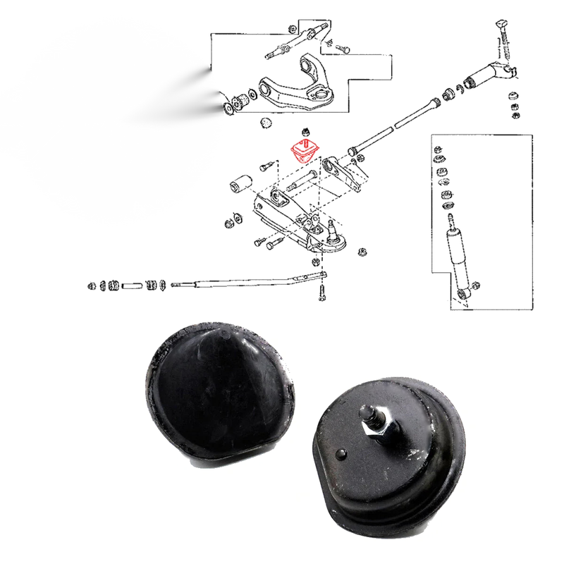 Nissan Navara D22 1997-2004 Lower Spring Bumper x2