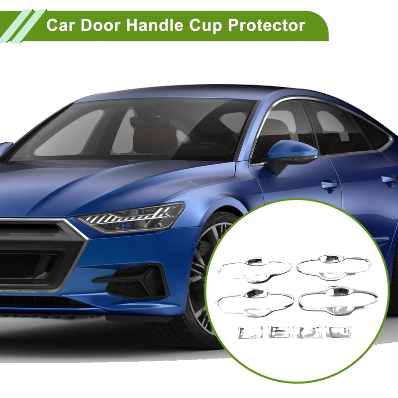 Toyota Camry 8 x Chrome Silver Door Handle Cup Protectors (2018-2024)