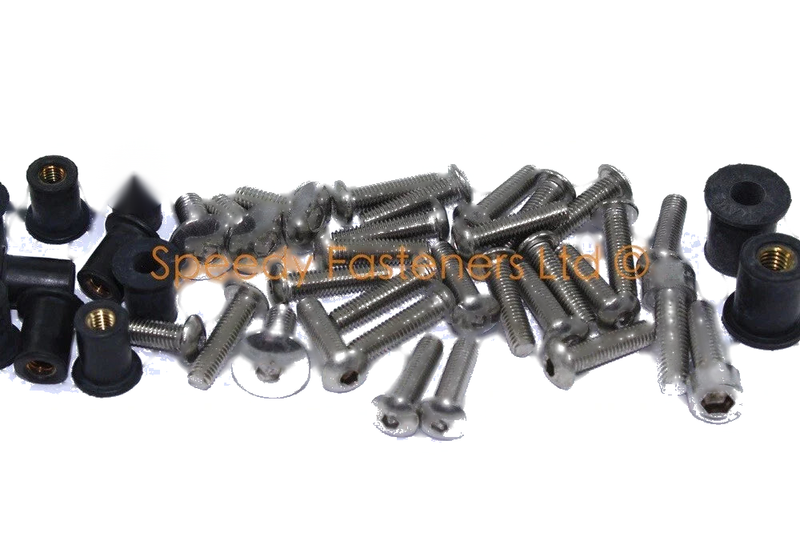 Ducati ST2 Kit / Tornillos Carenado y Parabrisas Acero Inoxidable (1999–2000)