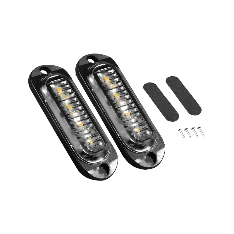 Truck, Trailer & Caravan White 4LED Clearance Side Marker Light Suitable