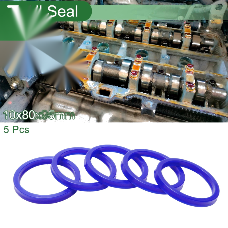 Oil Seal 80x95x10mm TPU Rotary Shaft Seal Seal Ring 5 Pcs