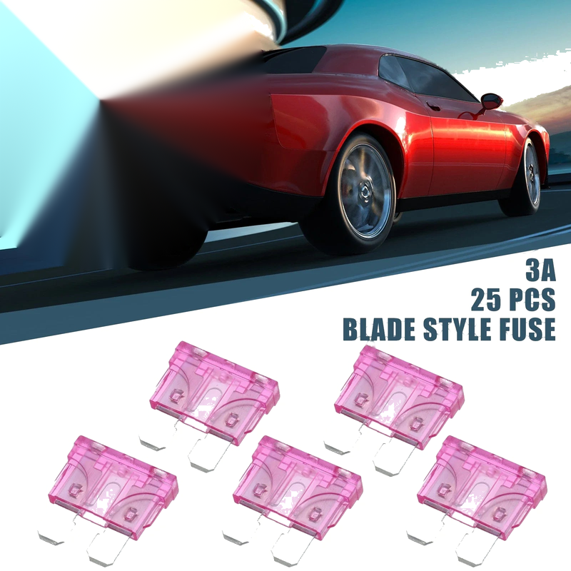 Car Boat Truck SUV Motorcycle 25 x Blade Style Fuses 3A