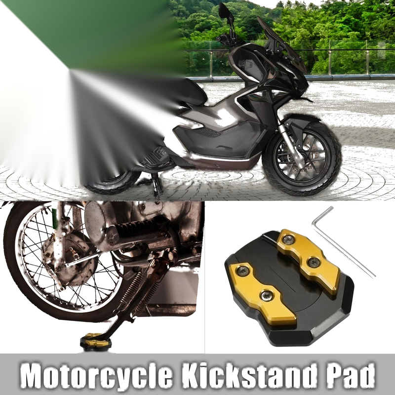 Honda Adv-160 Black Gold Tone Kickstand Plate Pad (2022–2022)
