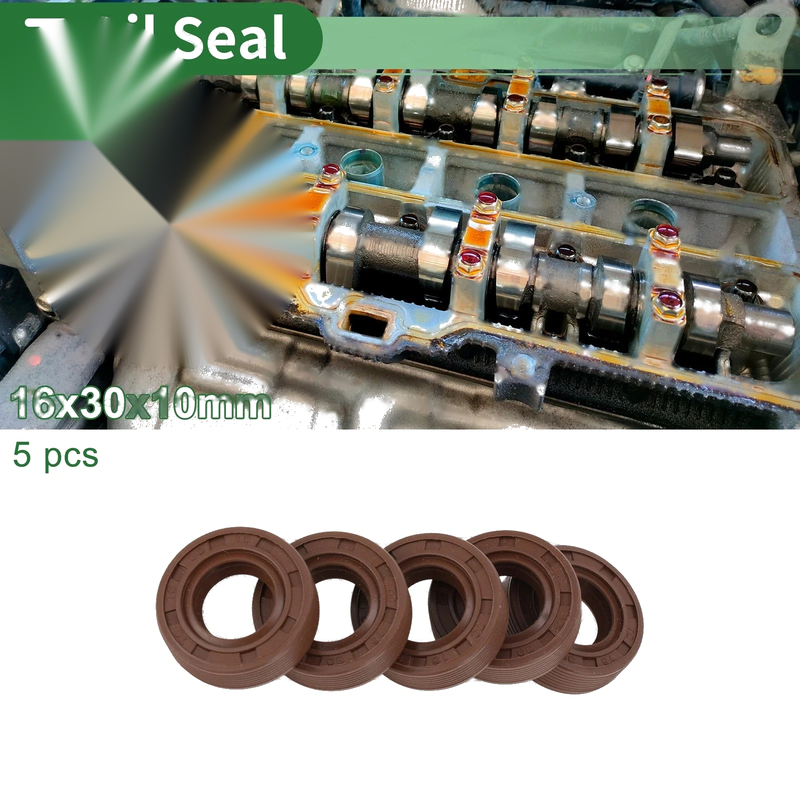 Car Oil Seal / 16x30x10mm / FKM Rubber High Pressure Brown